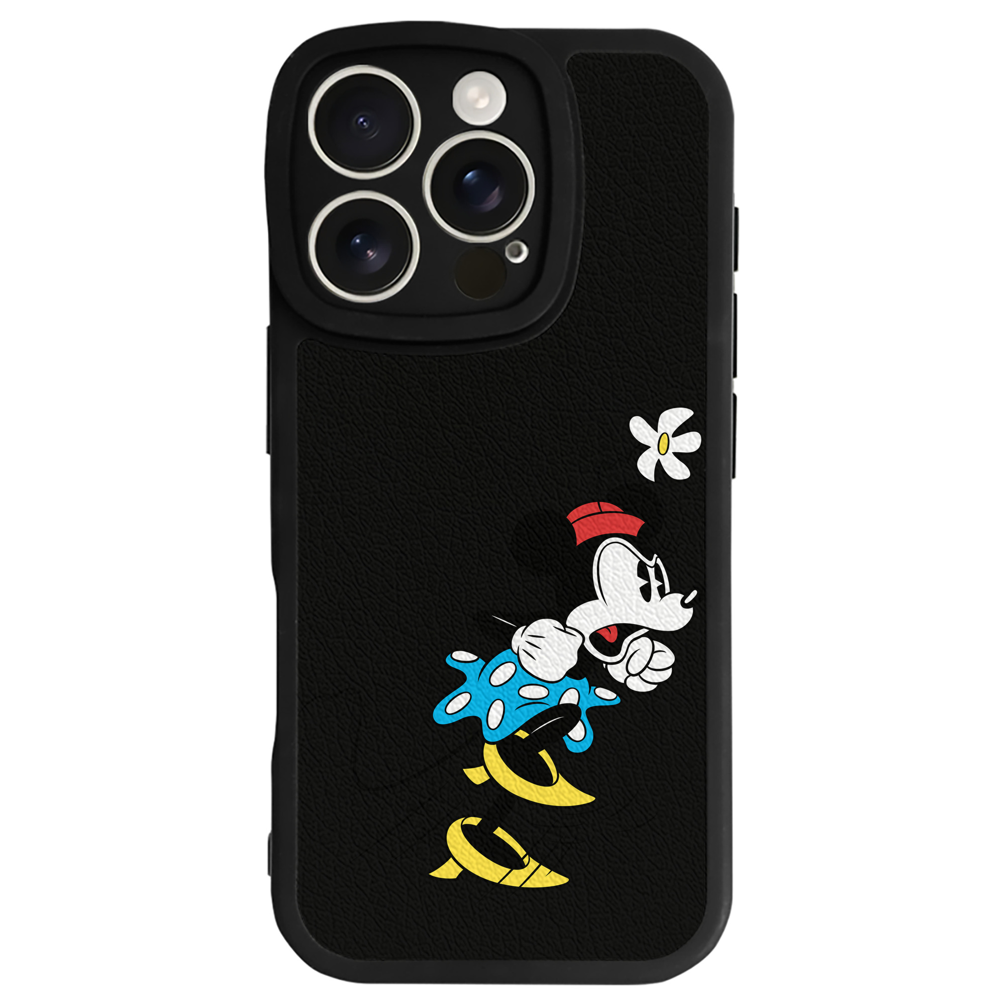 （画像用） ミッキーマウス Mickey Mouse 【iPhone 16シリーズ対応】シリコンスマホケース（レザー調） 材質：シリコン
